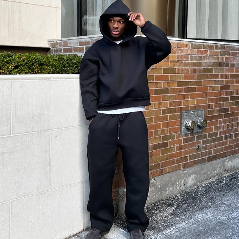 Nouvel ensemble de vêtements de sport pour hommes |   2 pièces tendance (sweat à capuche et pantalon) pour le basket-ball en plein air
