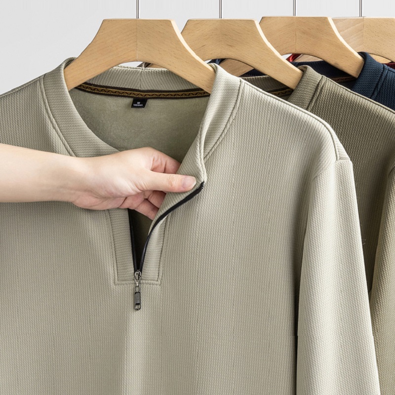 9XL nouveau dans hommes sweat demi pull zippé mâle grande taille automne hiver manches longues grand Plus polaire haut chaud de haute qualité