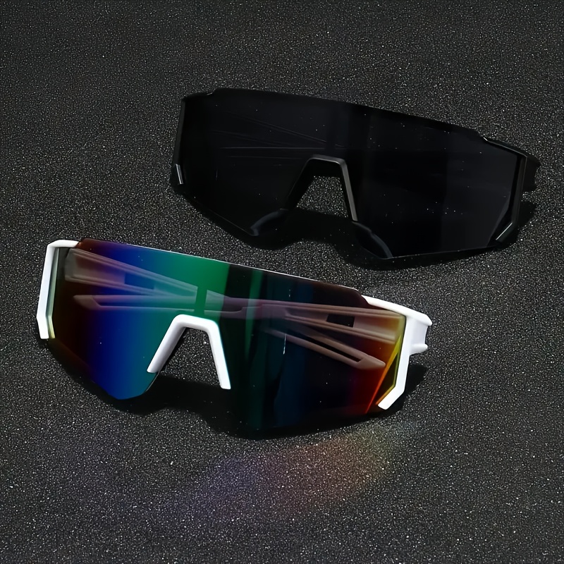 Lot de 2 lunettes tendance surdimensionnées pour hommes et femmes avec étui – Légères et durables – Lunettes décoratives décontractées pour un usage quotidien