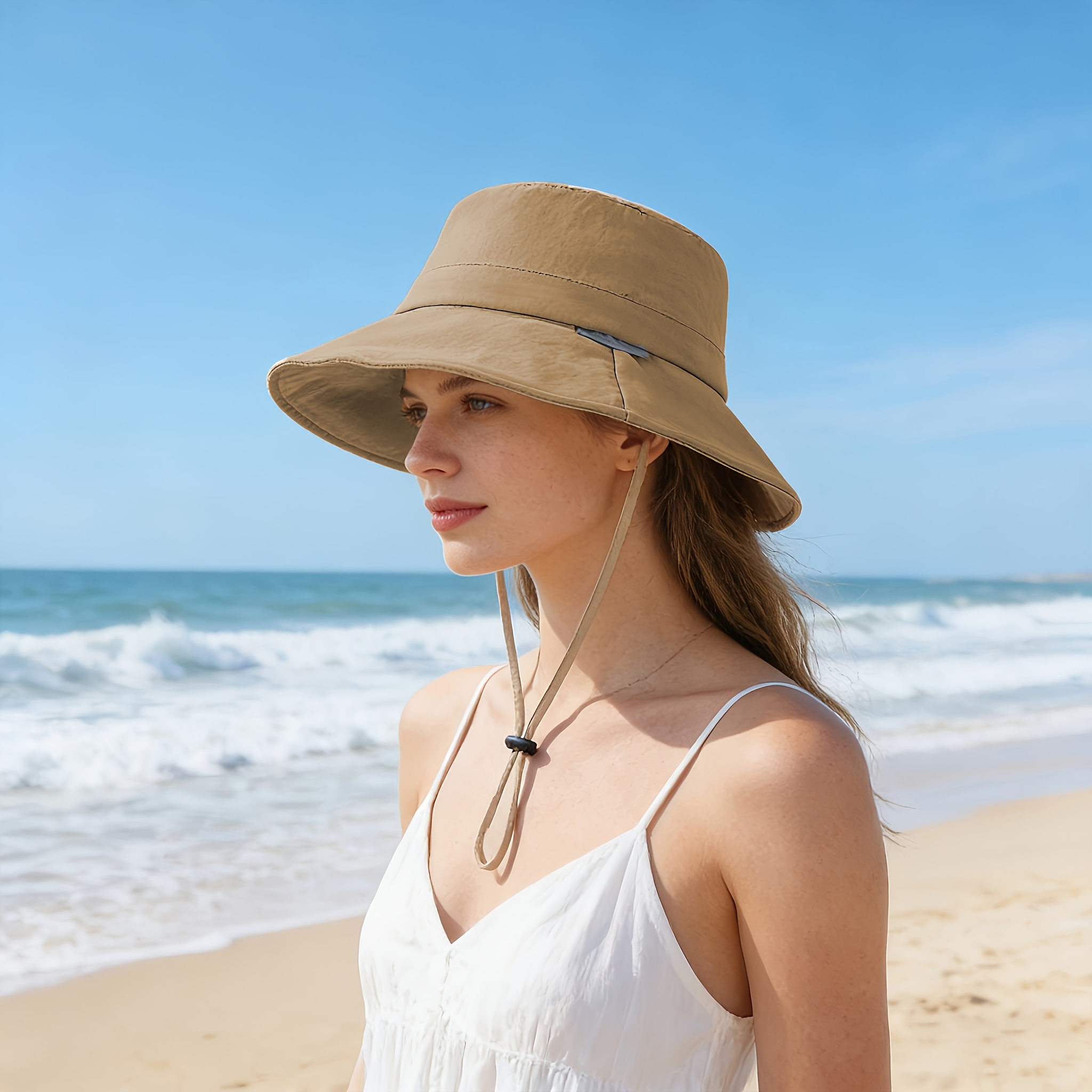 Chapeau de pêcheur d'été pour femmes, chapeau bob à large bord, chapeau de plage, chapeau de voyage, chapeau de soleil, chapeau Panama