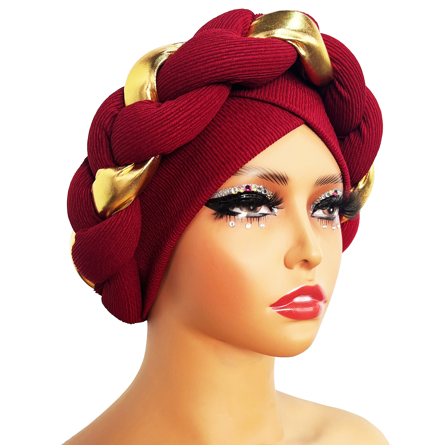 Élégant Turban casquette femmes bandeau Bonnet africain dame bandeau musulman Turbans chapeau soirée Autogele chapeaux