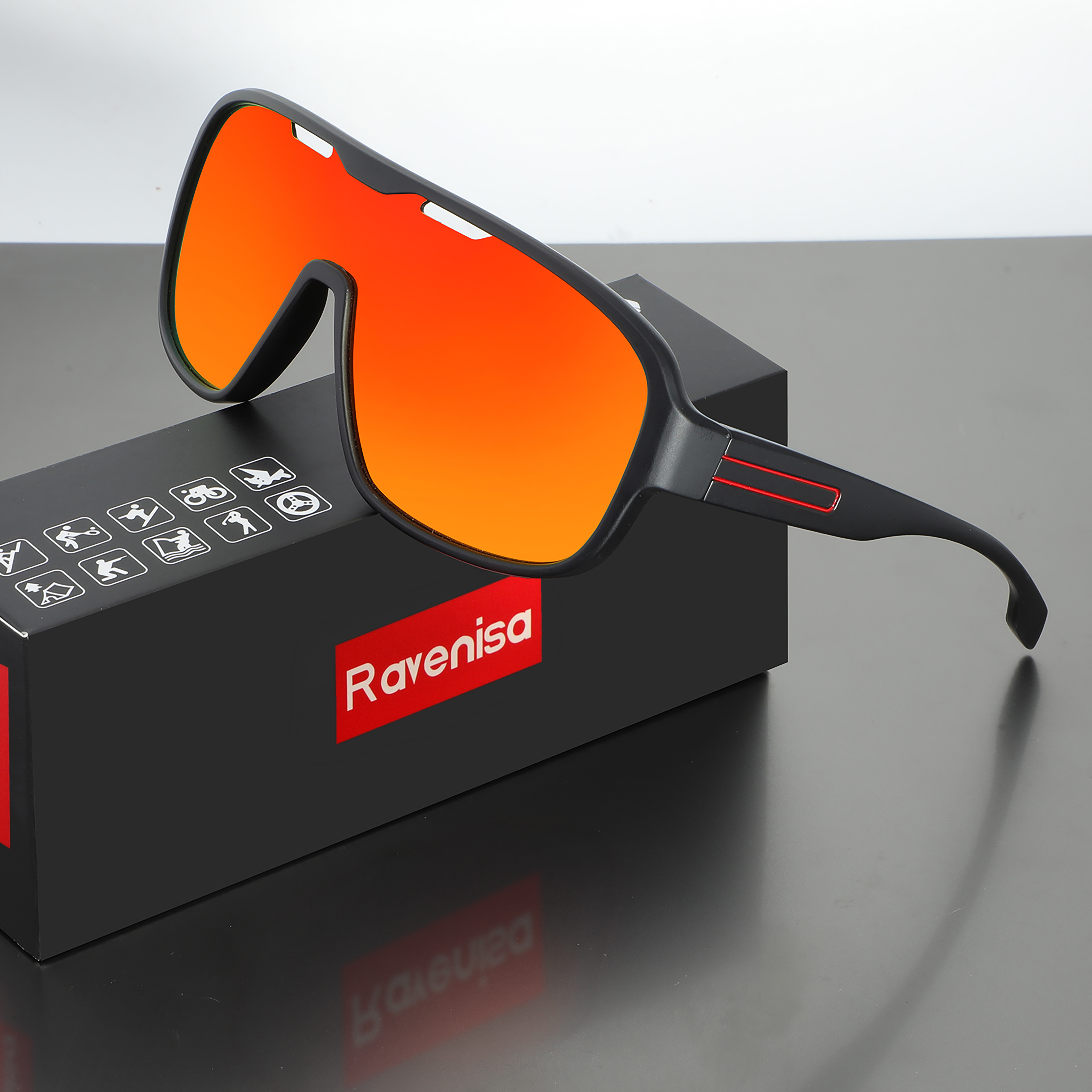 Lunettes de soleil polarisées tout-en-un avec protection solaire pour homme ou femme TR90 UV400