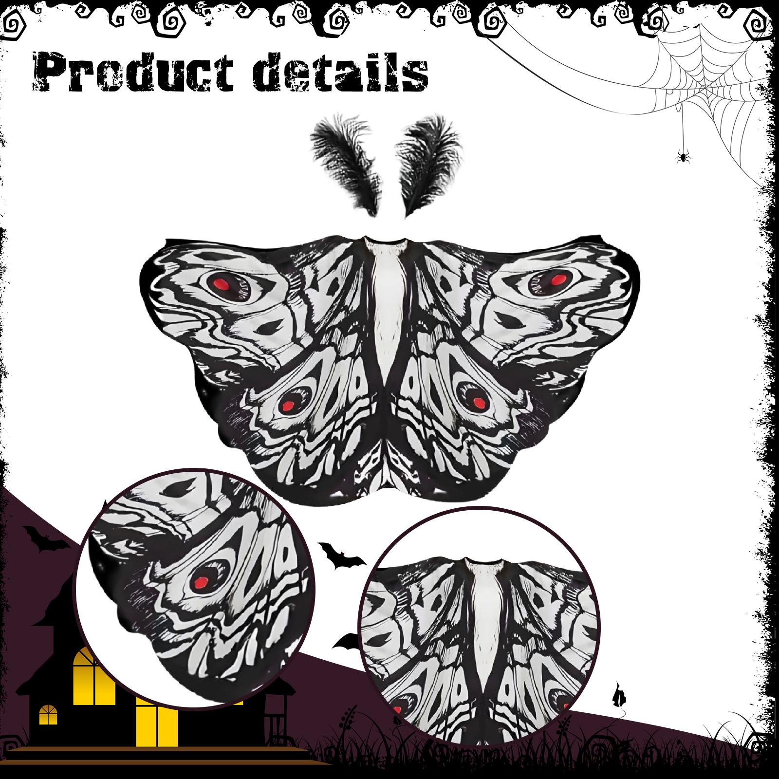 Décorations de Cape papillon d'halloween, cadeau décoratif avec casque pour jeu de rôle, fête de carnaval, mascarade, spectacle sur scène