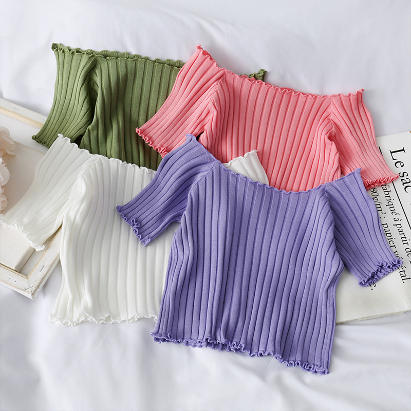 T-shirt manches courtes femme, estival et moulant, à la mode, uni, off initiated ogo Crop, 2023