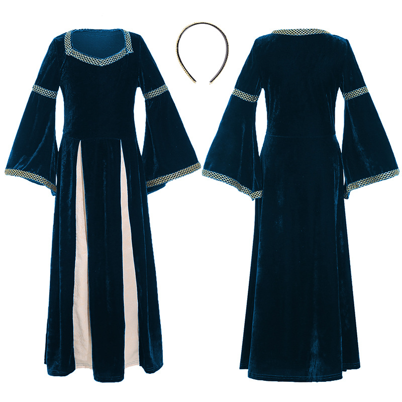 Robe de cérémonie pour filles, robe de princesse, costume de spectacle rétro européen pour enfants, costume de spectacle pour fête d'anniversaire