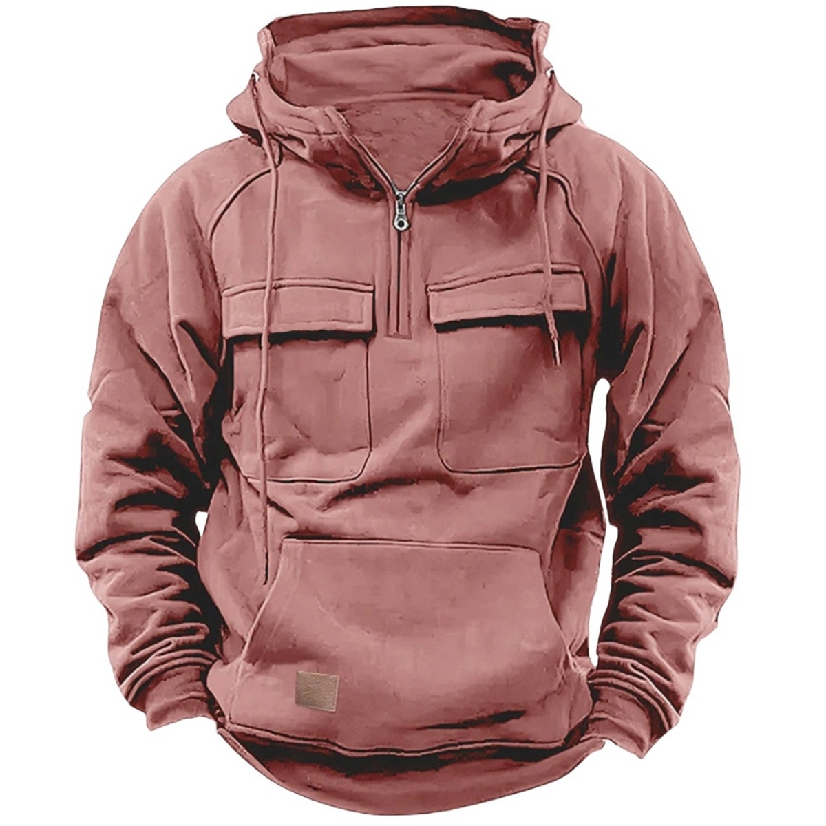 Sweat-shirt à capuche décontracté pour homme, nouveau style, épais, tendance, ample, à manches longues, avec plusieurs poches, pour l'extérieur