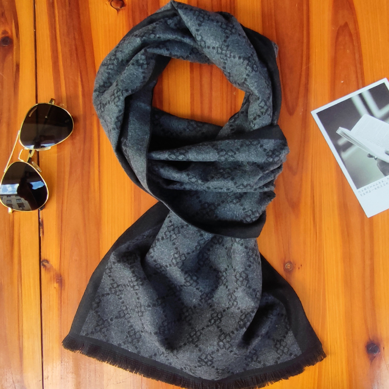 Écharpe en cachemire de luxe pour hommes doux chaud hiver Pashmina foulards pour hommes Bufandas Hombre affaires longues enveloppes