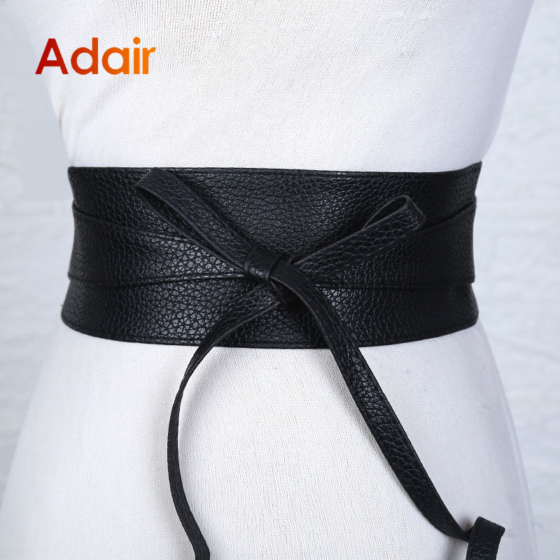 Mode femmes ceinture pour robe en cuir nœud papillon larges ceintures ceinture manteau Corset concepteur de luxe marque couleur unie ceinture DT007