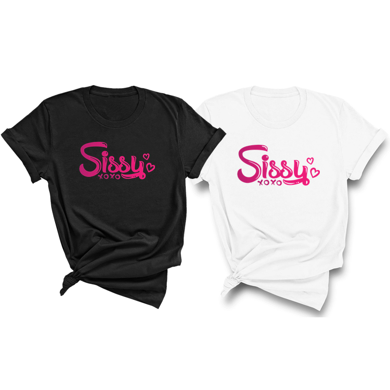 Grande taille SISSY lettres imprimer T-Shirt nouvelle femme Sexy T-Shirt Kawaii vêtements mode femmes chemises haut pour fille T-Shirt surdimensionné