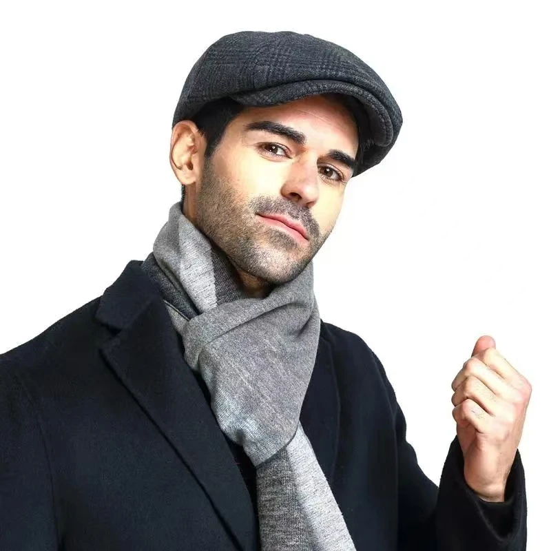64 cm grande tête surdimensionné grande taille hommes classique chevrons gavroche Gatsby chapeau Tweed Vintage plat lierre Cabbie casquette cadeaux Sombreros