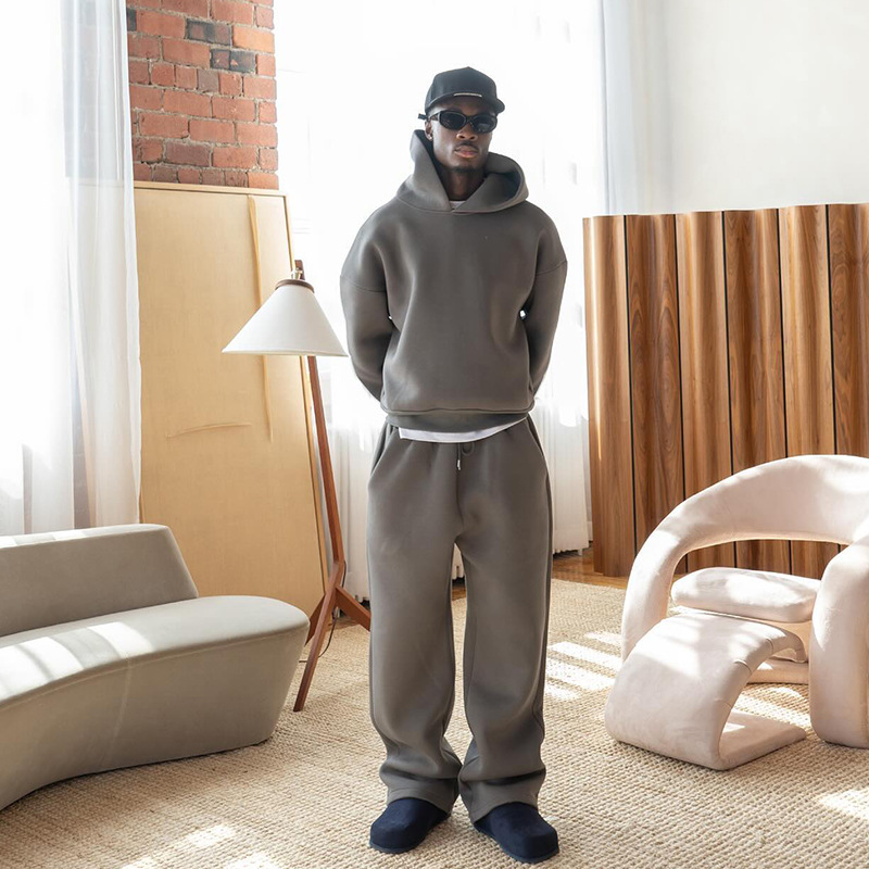 Nouvel ensemble de vêtements de sport pour hommes |   2 pièces tendance (sweat à capuche et pantalon) pour le basket-ball en plein air
