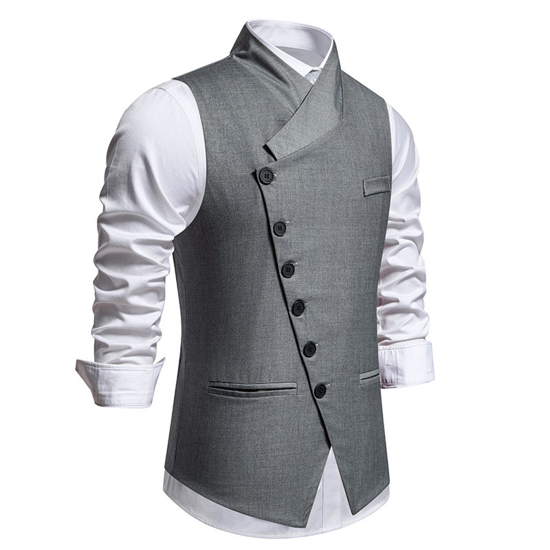 Nouveaux hommes costume gilets mode intelligent décontracté robe formelle gilet pour mariage gilets hommes couleur unie sans manches fête gilet homme