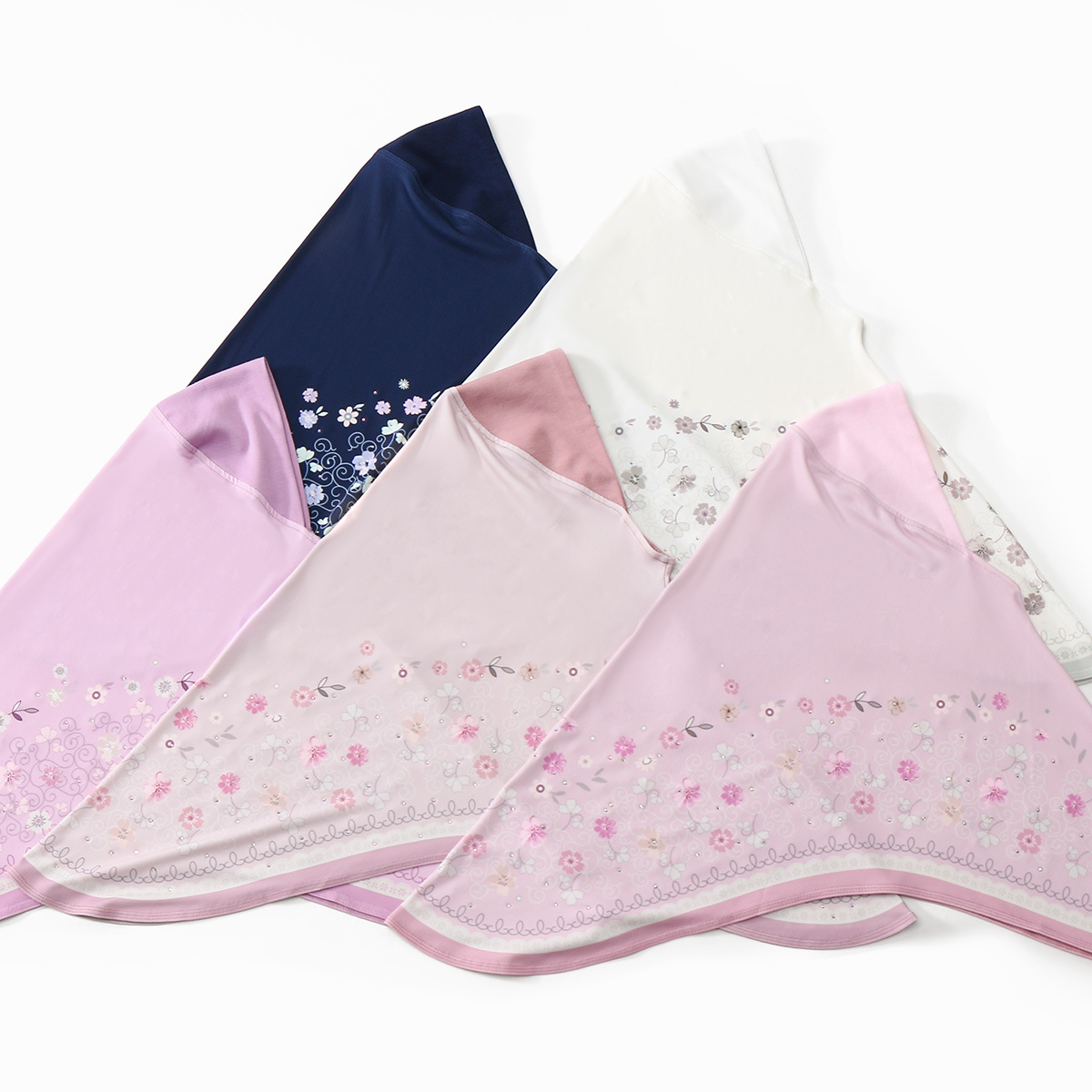 Mode femmes diamant Hijabs châle nouveau imprimé fleuri arabe élastique Ramadan tête enveloppement Bonnet malaisie longue écharpe foulards Turban casquette