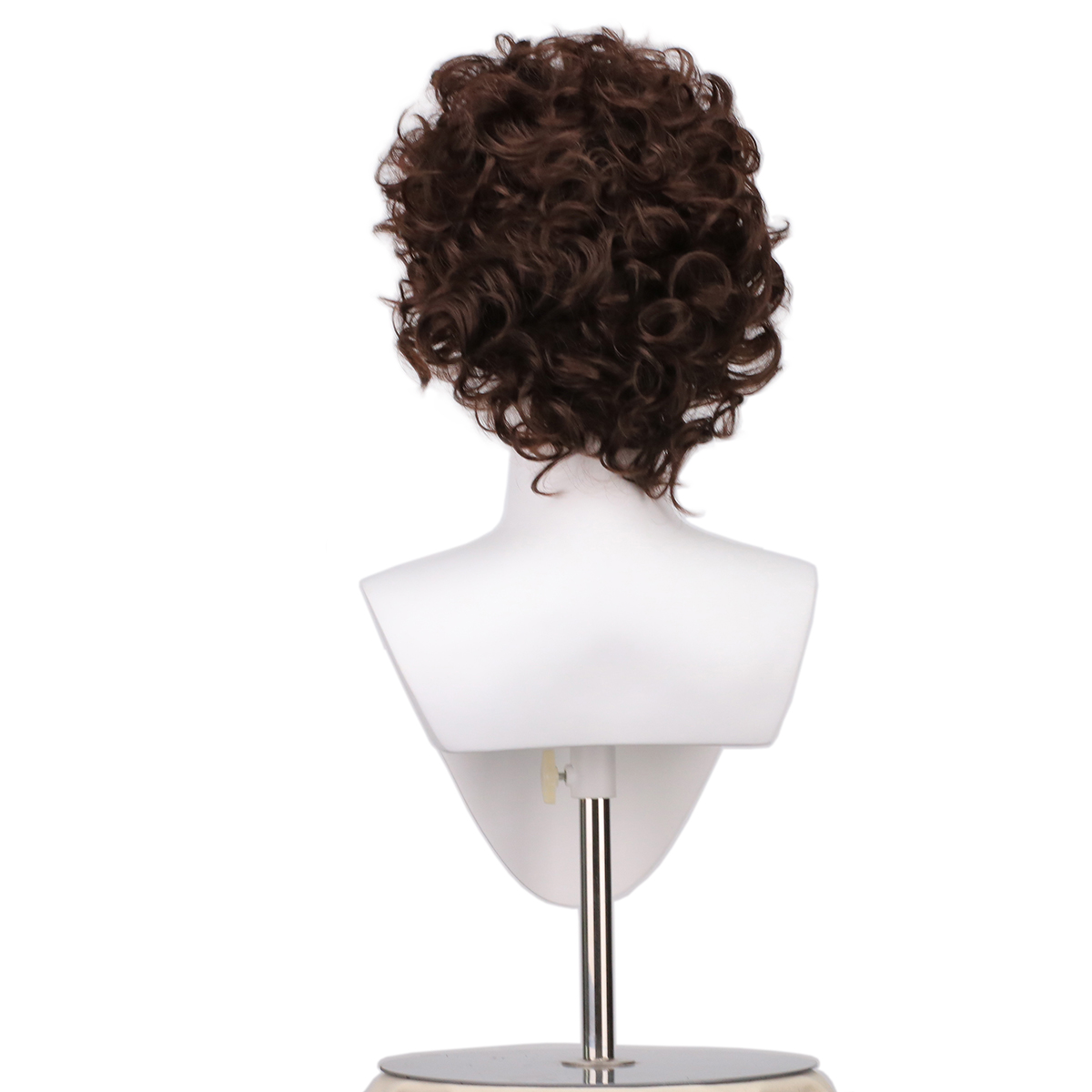 Perruque synthétique bouclée volumineuse marron foncé pour cosplay de personnage de série TV Dustin, idéale pour les conventions d'anime et les spectacles sur scène