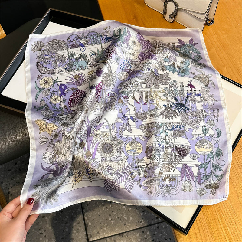 Foulard carré en soie 100% pour femmes, foulard enveloppant, Bandana en soie de mûrier, mode luxe, bandeau Hijab de haute qualité
