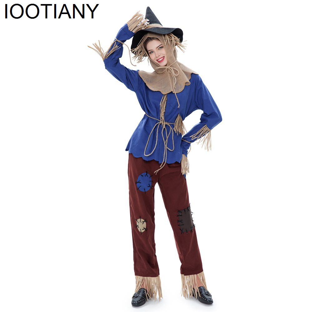 IOOTIANY unisexe livre semaine tenue de jeu de rôle carnaval assistant épouvantail Costume Cosplay déguisement robe de soirée