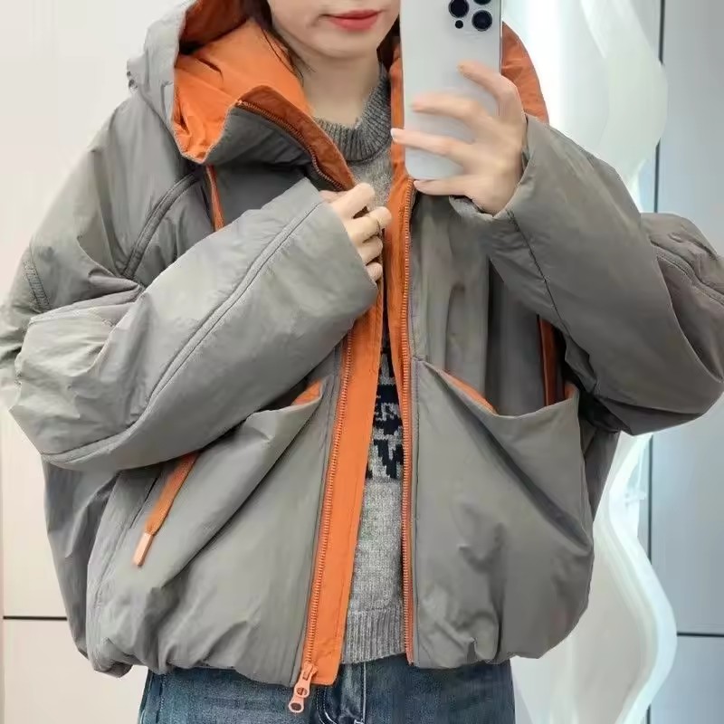Sweat à capuche vêtements d'hiver femmes épais chaud coton rembourré vestes femmes Simple Chic Parkas poche Zip manteau