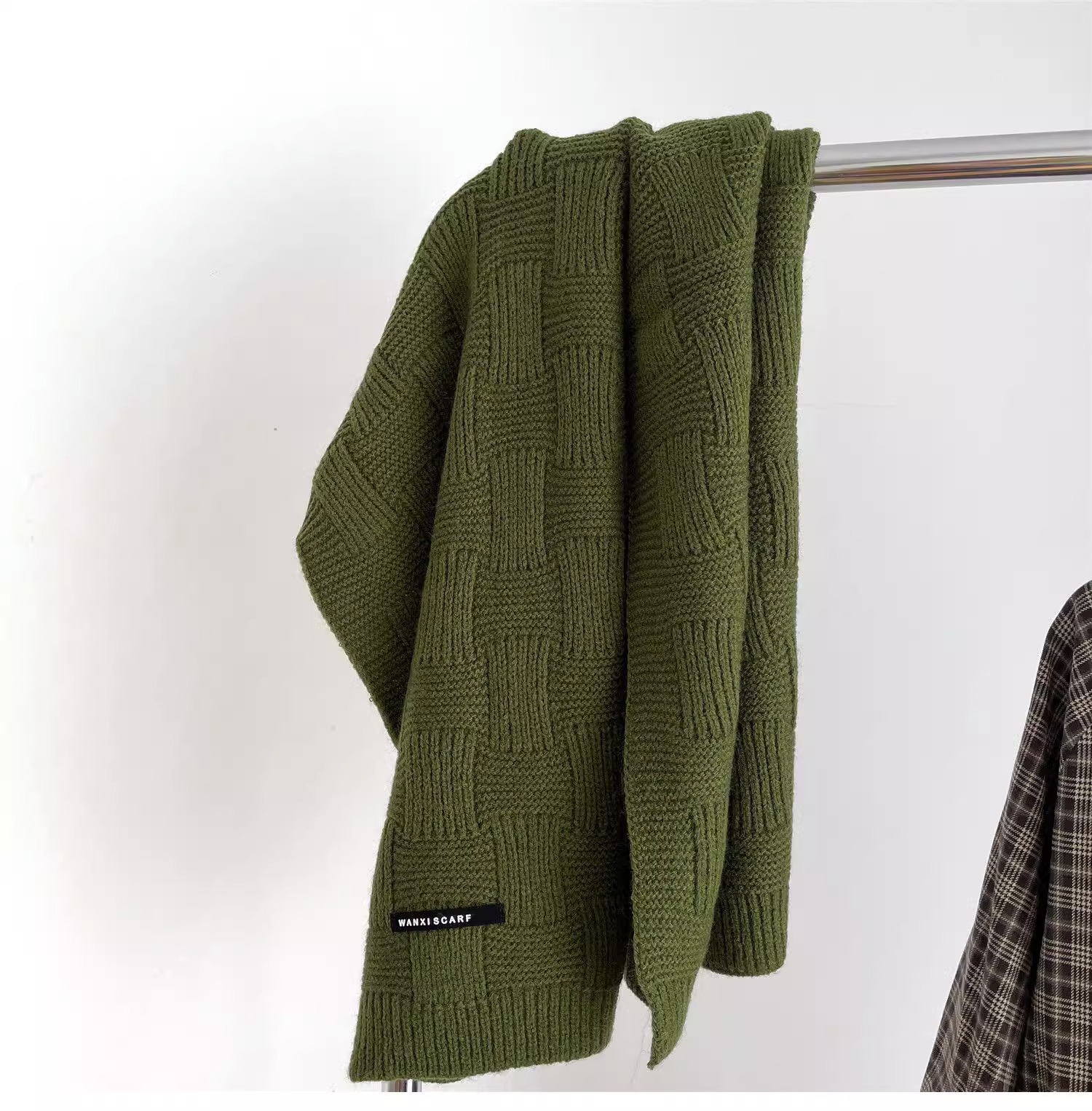 Châle Rond Chaud pour Femme, Bandana Pashmina, Écharpe de Style Coréen, Accessoires de Marque de Luxe