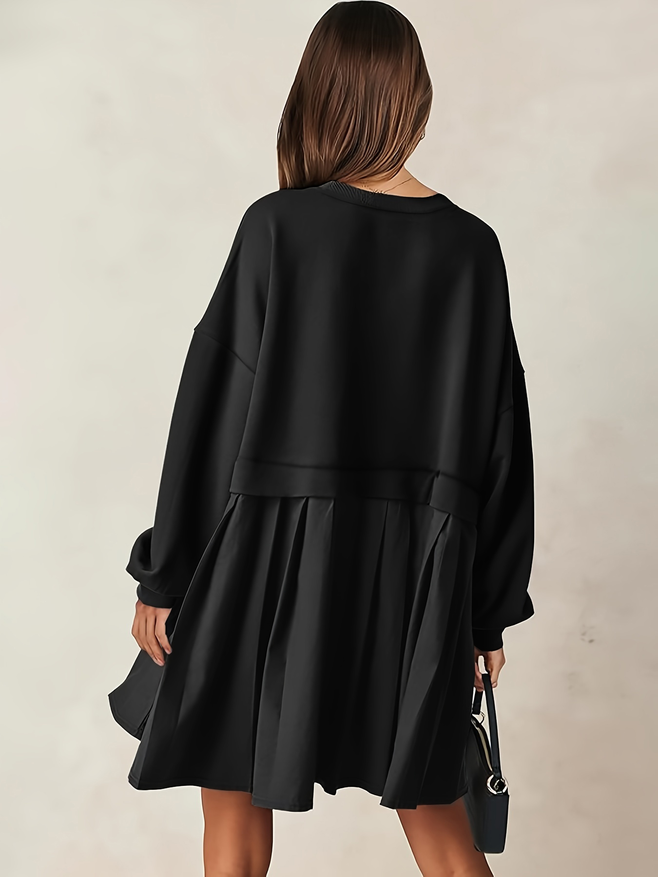 Robe plissée pour femmes grandes tailles, robe confortable et tendance