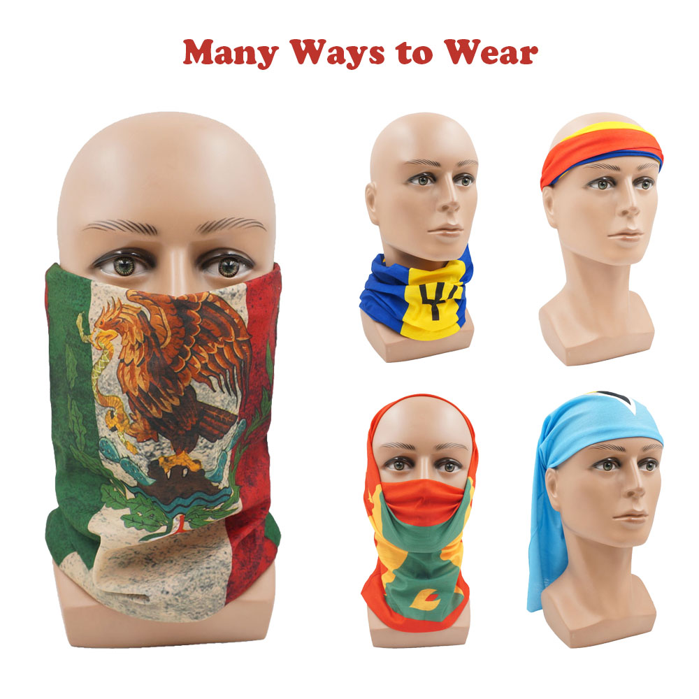 Cache-visage et cou à motif de drapeau des caraïbes, Bandana de protection solaire pour Sports de plein air, écharpe de cyclisme pour barbados/Bahamas/Grenada Nationals