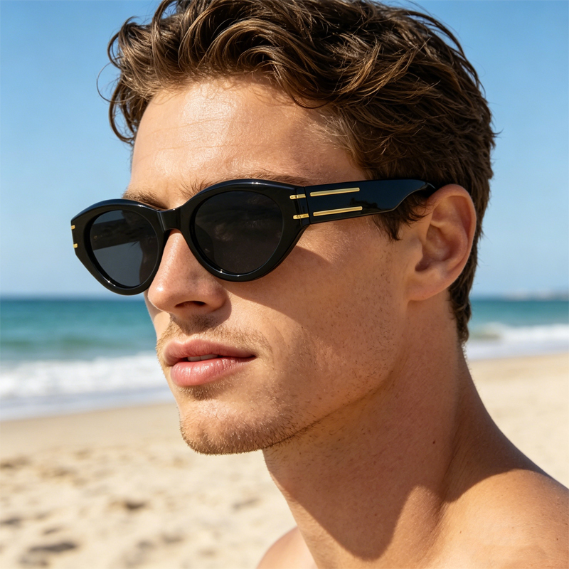 Lunettes de soleil tendance vintage de luxe pour femmes et hommes, style œil de chat, rétro, protection UV400, lunettes de soleil, protection solaire.
