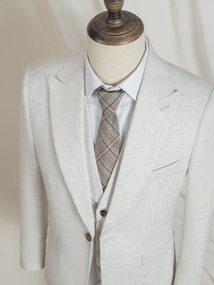 Ensemble 3 pièces de style turc (veste + gilet + pantalon) Costume élégant pour homme, veste beige, coupe ajustée, costume complet pour homme, bureau, affaires