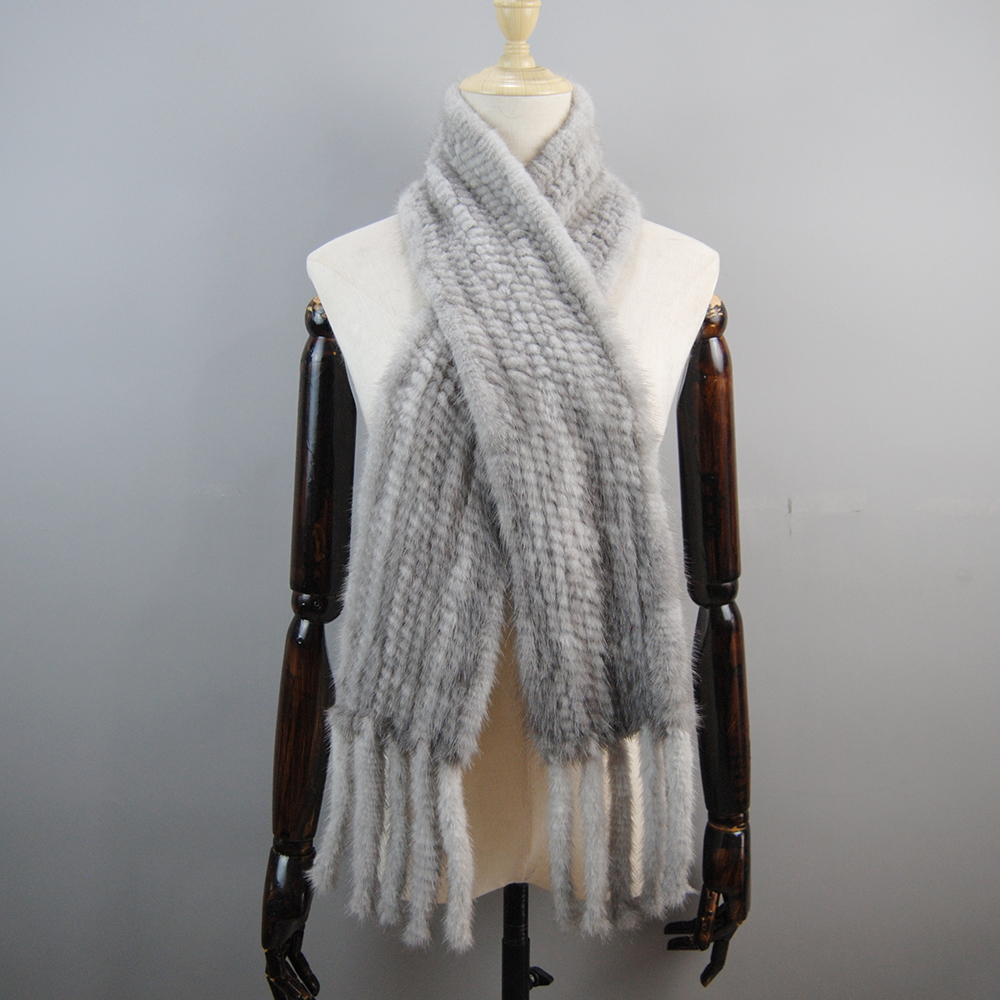 Écharpe de luxe pour femme 2026 en fourrure de vison véritable à 100 % avec pompon, tricotée à la main, écharpes en vison naturel, cache-cou, poncho, vente en gros