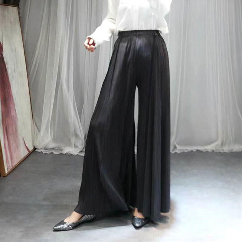 ATA YAKE-Pantalon plissé à jambes larges pour femme, mode coréenne printemps été automne, sarouel drapé, droit décontracté fjake
