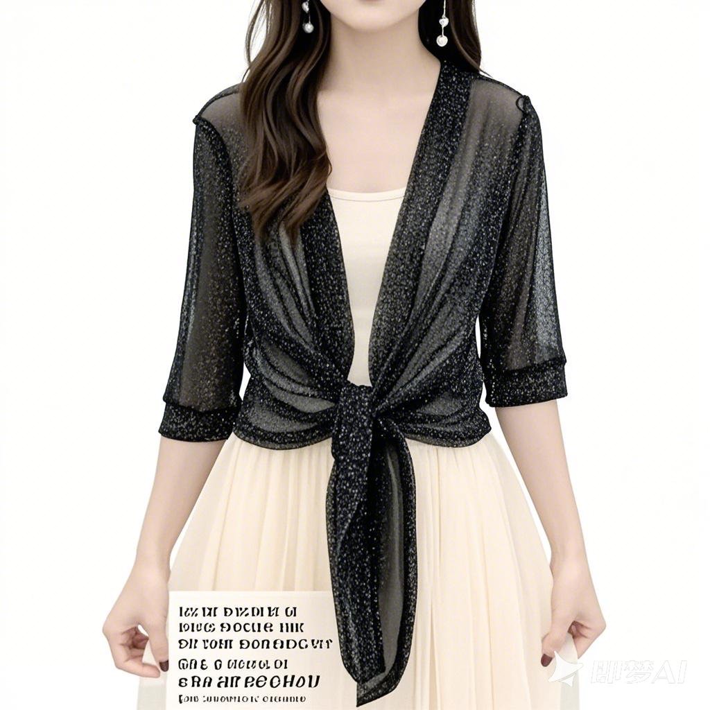 Femmes élégant veste Cardigan demi manches avant à lacets manteau d'été dames Sexy mince crème solaire veste courte Blusas De Mujer