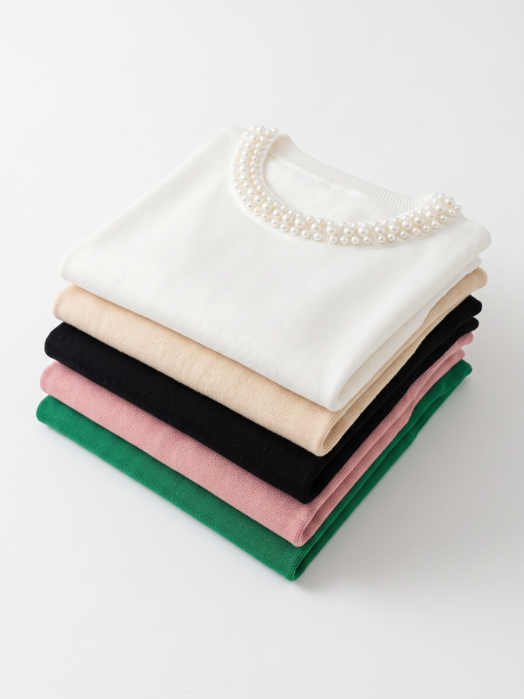 Débardeur Femme Coréen en Tricot, Gilets Solides, Blusas Mujer De Moda, Nouvelle Mode Été 2026, Tops Décontractés Fins Sans Manches avec Perles