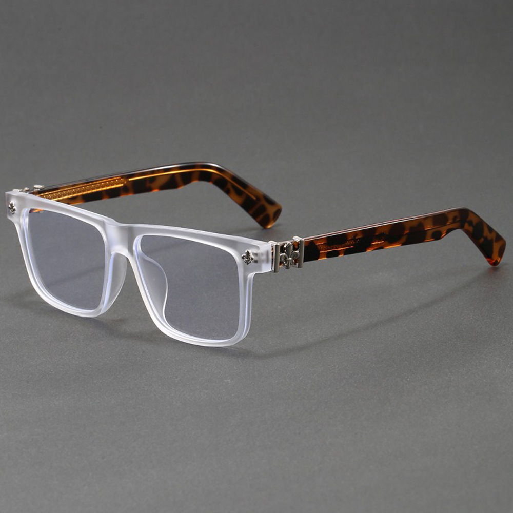 Lunettes anti-lumière bleue carrées vintage pour hommes et femmes, monture épaisse noire rétro, lunettes de vue de luxe à la mode avec charnière décorative