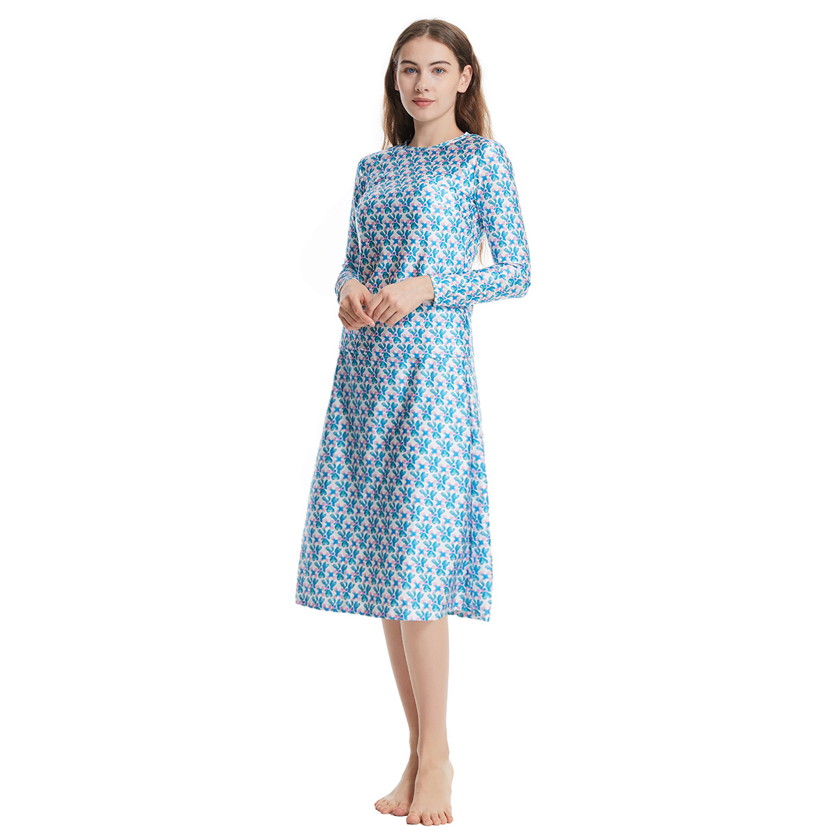 Burkinis islamique musulman pour femmes, maillots de bain élégants, hijab imprimé, chemisier, jupe, dubaï, turquie, tankini arabe, S-3XL, 3 pièces