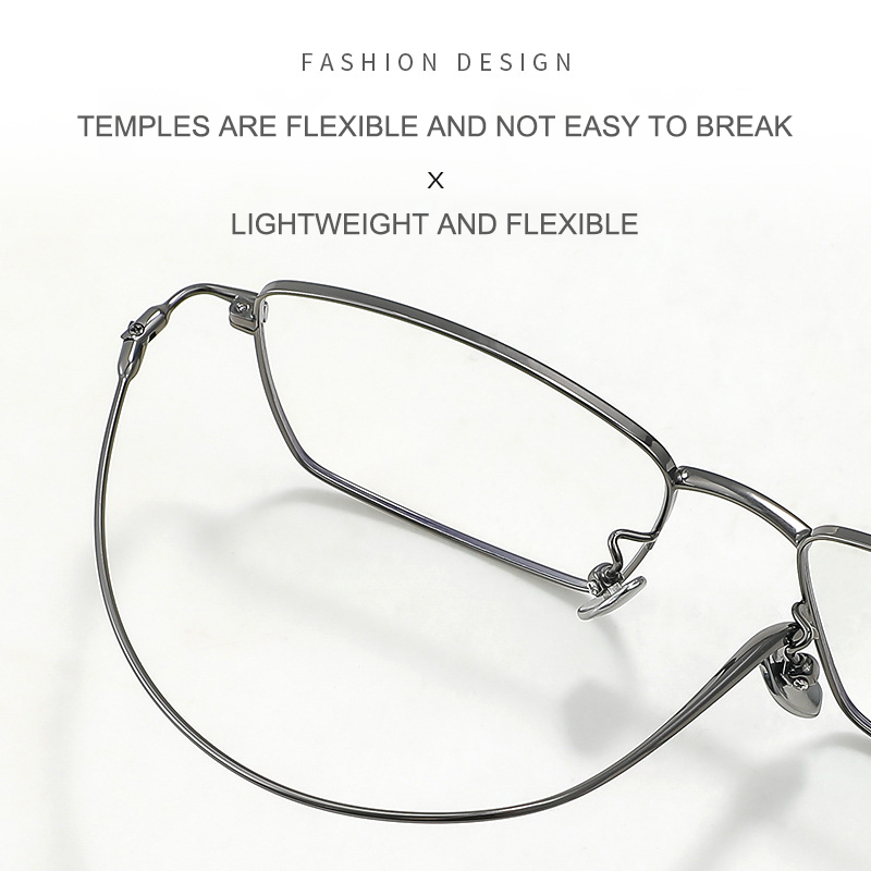 Lunettes de luxe pour hommes d'affaires, monture complète, Design sans vis, Ultra-légères, semi-titane, mode décontractée, tendance, carrées, nouveau Style