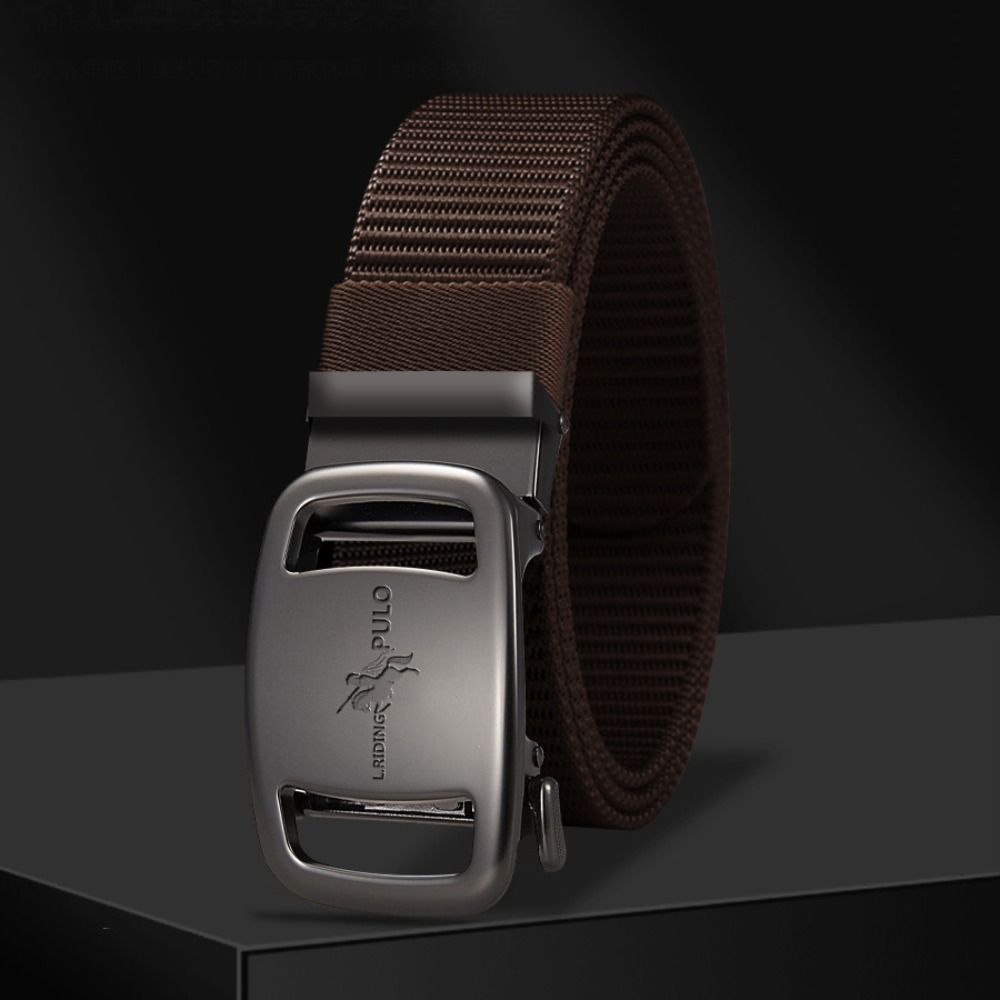 Ceinture noire automatique pour hommes, ceinture en toile de qualité, ceinture simple décontractée, ceinture de style sauvage, ceinture chimjeans, marque de luxe, affaires