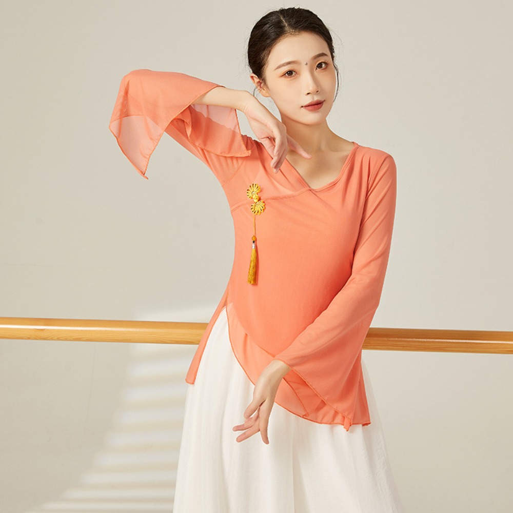 Costume de danse classique chinois pour femmes, tenue élégante et fluide pour la performance et l'entraînement