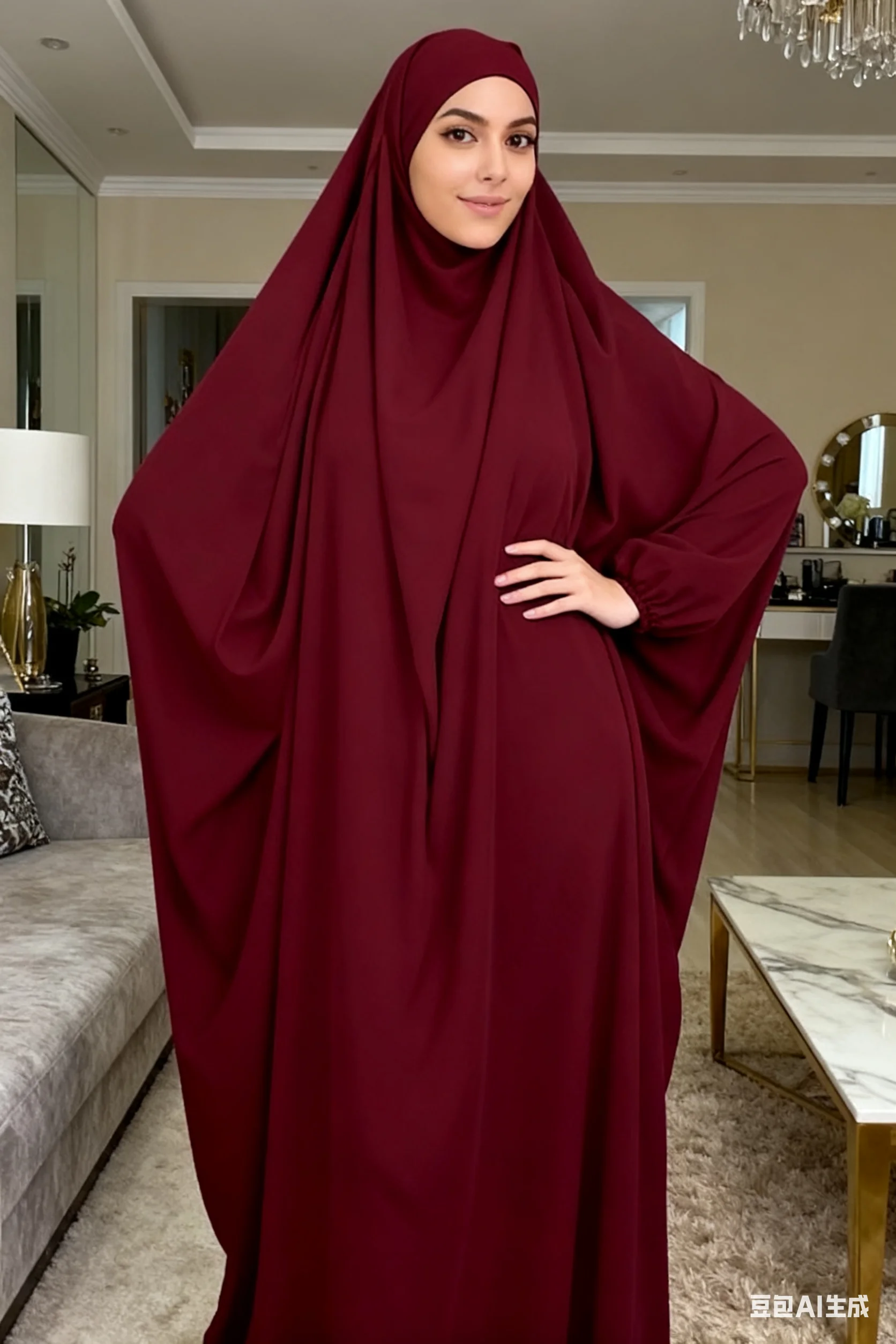 Robe de prière musulmane Wp, em femmes robe Hijab Abaya à capuche longue Khimar Jilbab Burka Eid Abayas robe Eid Niqab Ramadan