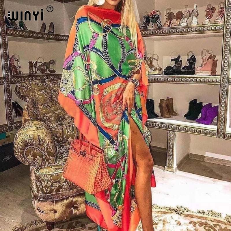 Robe maxi caftan imprimée pour femme, robe longue bohème, blogueur de mode africaine, robe d'été pour femme, robe de plage populaire, badjKaftan, recommandé