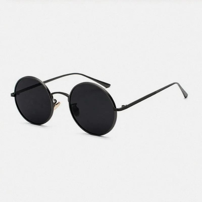 Nouvelles Lunettes de Soleil Rondes Classiques Tendance pour Hommes et Femmes, Style Vintage, Conduite en Extérieur, Design de Luxe, Monture Métallique