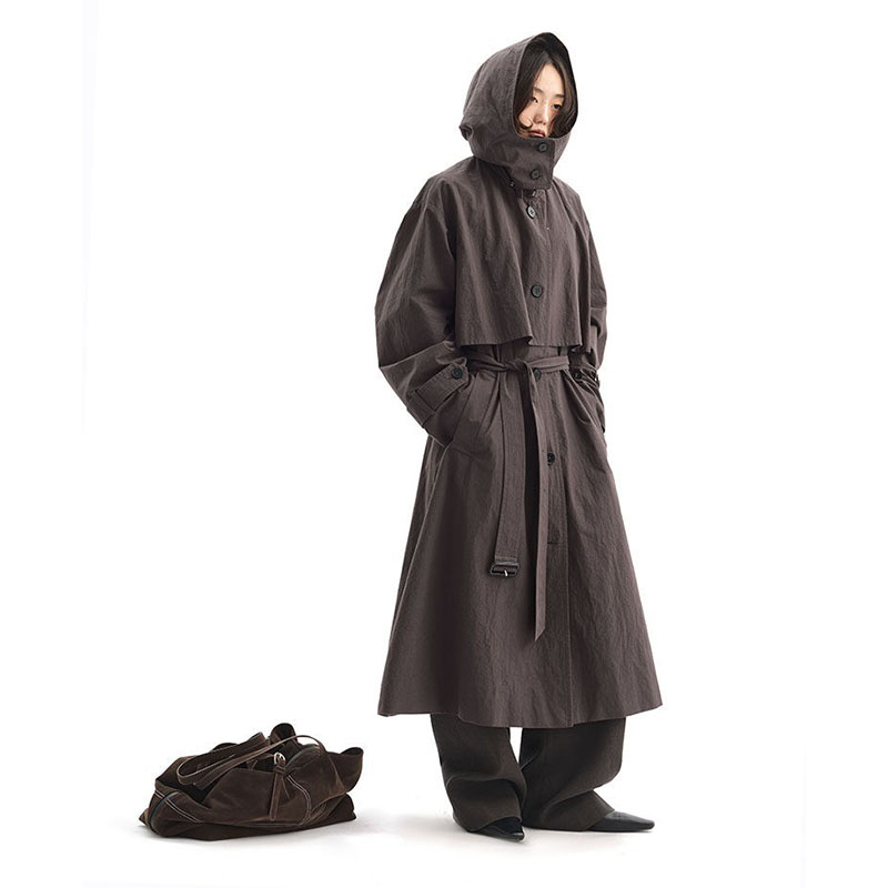 Libre et confortable~ Trench-coat mi-long pour femmes, veste entièrement en coton, nouveau style printemps 2026