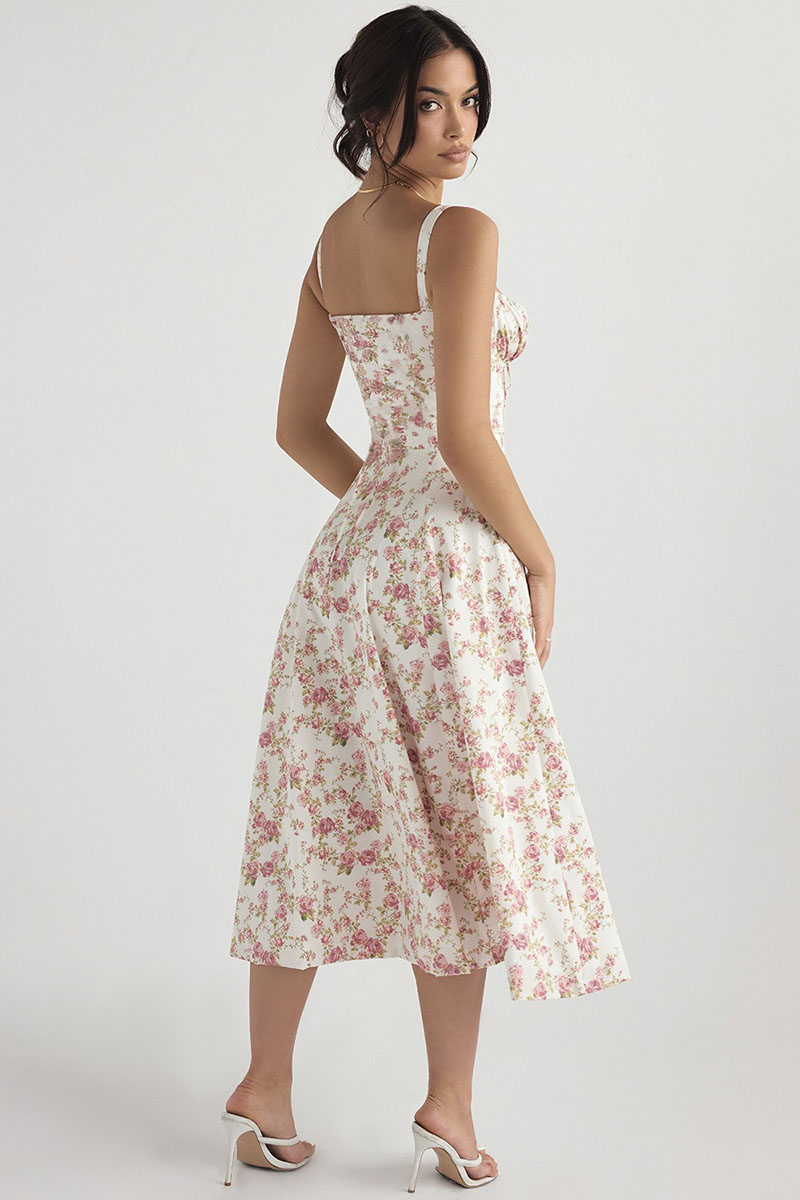 Nouvelle Robe Halter de Luxe à Couleur Unie, Tendance et Haut de Gamme, Motif Floral pour Femme
