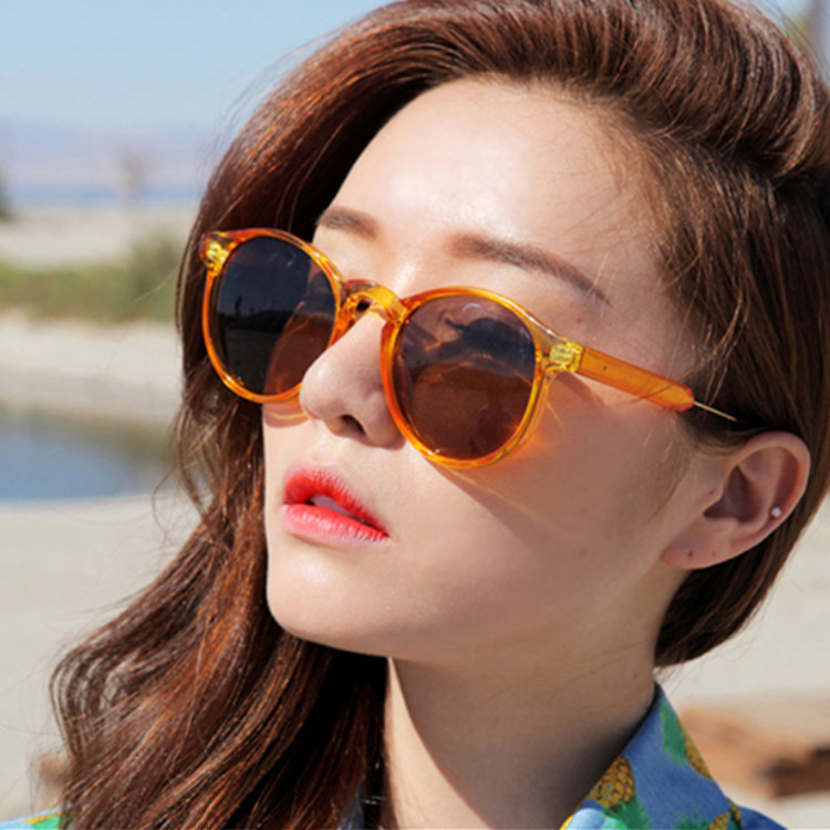 Lunettes de soleil rondes rétro pour femmes et hommes, design de marque, transparentes, en alliage, UV400, 2023