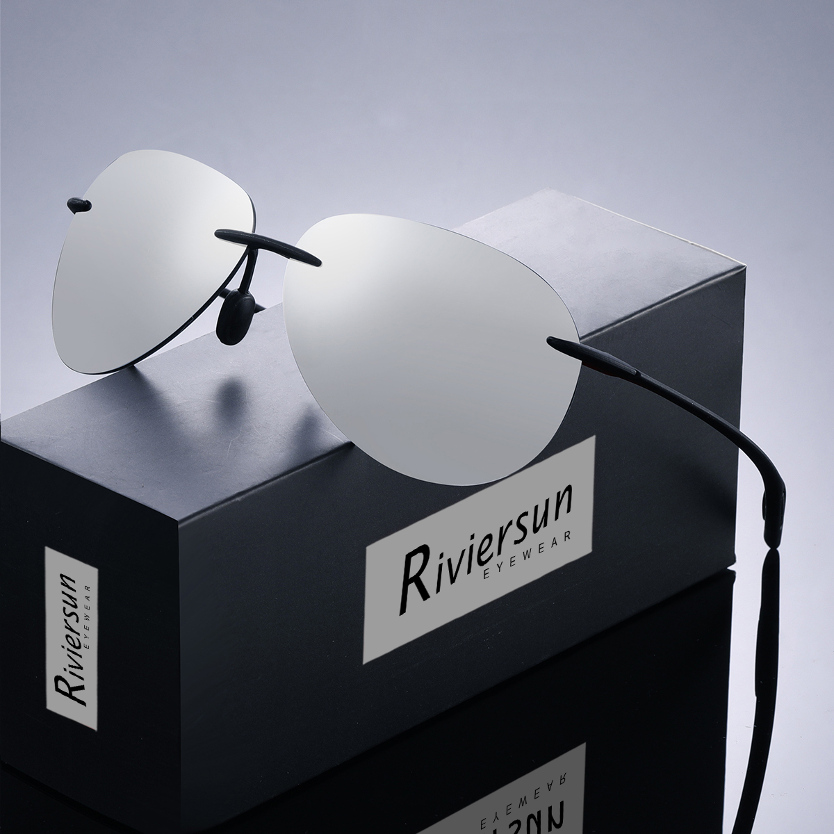 Lunettes de soleil classiques sans monture pour hommes et femmes, lunettes de golf ultralégères, polarisées, UV400, miroir