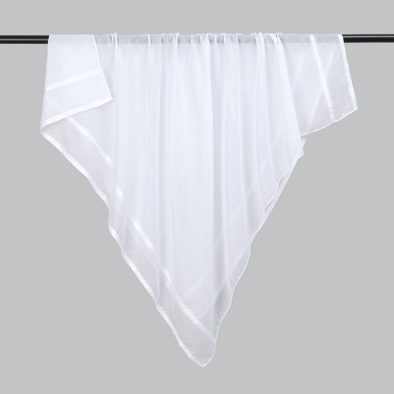 Écharpe carrée arabe blanche pour femmes et hommes, châle musulman, couvre-chef à carreaux imprimé à rayures, couverture de cou pour l'extérieur, coupe-vent et au sable