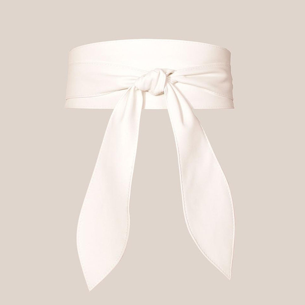 Ceinture Obi large pour femme en cuir PU souple, à nouer, ceinture corset à nouer autour de la taille, ceinture de luxe à nœud pour robes