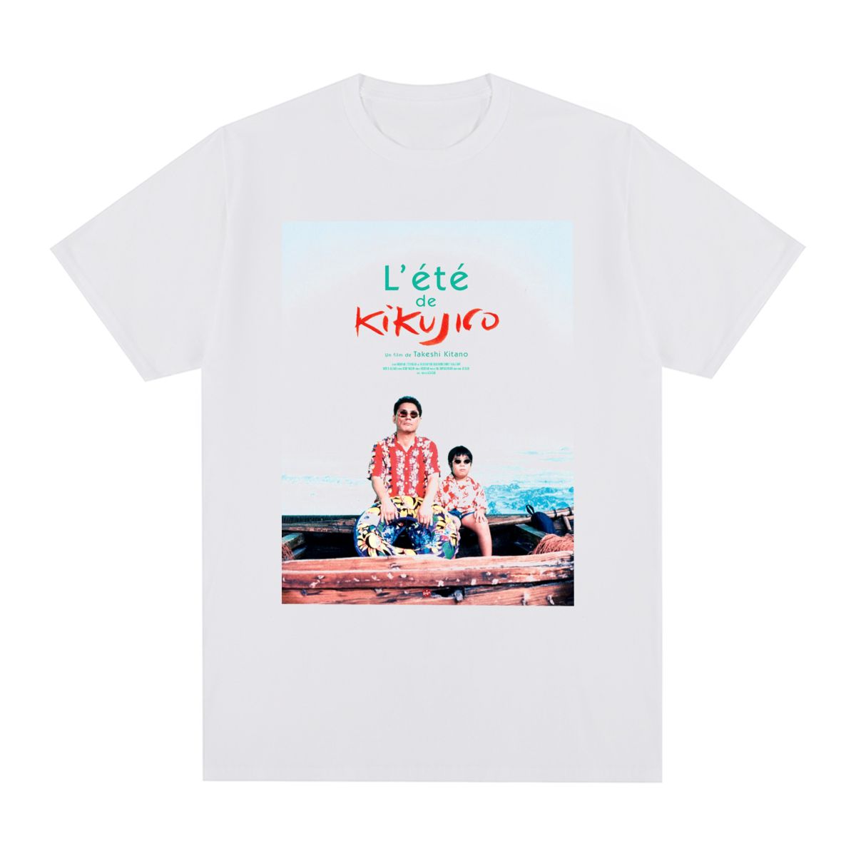 T-shirt en coton vintage pour hommes et femmes, Kitano Tokyo eshi Kikujir no natsu