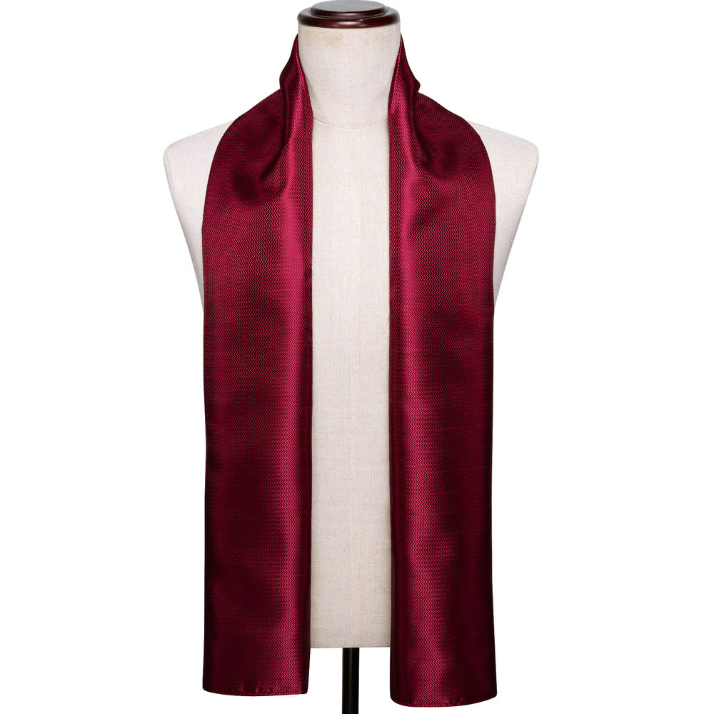Écharpes pour hommes de couleur rouge, design élégant, printemps-automne, tissage de haute qualité, accessoires de costume, mariage, fête, affaires, 1051