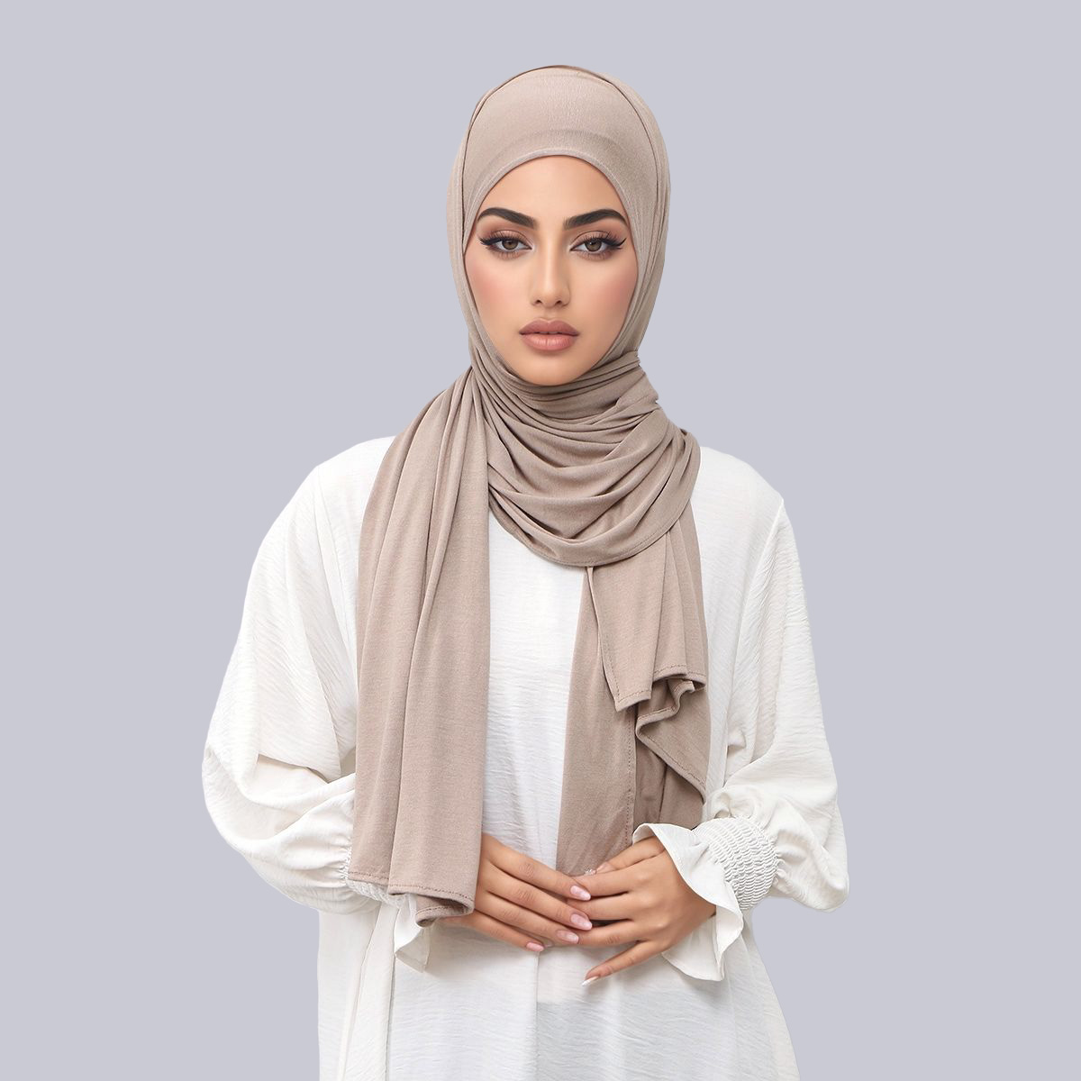 Hijab instantané musulman en jersey de coton modal, foulard uni doux pour femme, châle en jersey premium, facile à porter, couvre-tête