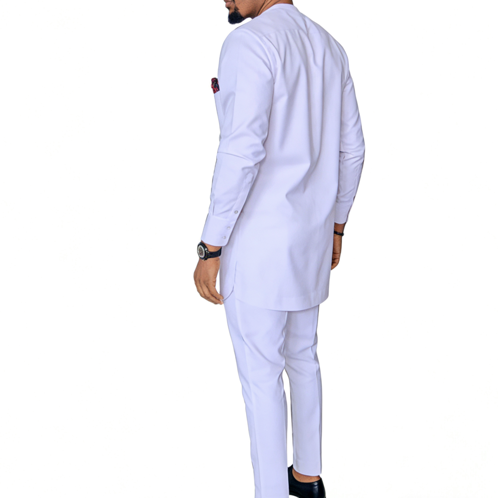 Ensembles de pantalons et chemises de mode africaine, pantalons blancs unis, style sénateur, costumes de marié pour hommes, grandes tailles, tenues de fête, vêtements africains