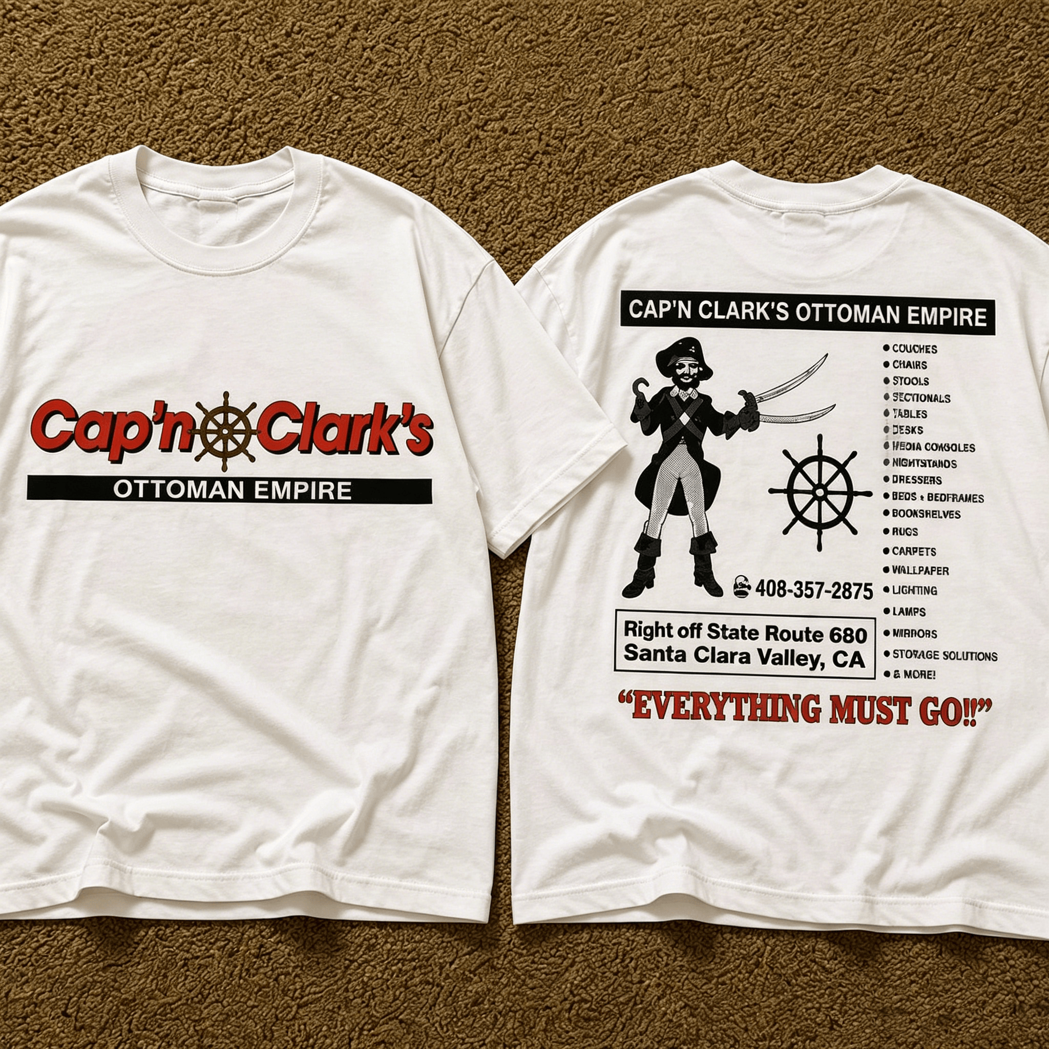 T-shirt en coton Cap'n Clark Backrooms 2026 à motif film, style Y2K, streetwear décontracté neutre, coupe ample et oversize pour l'été