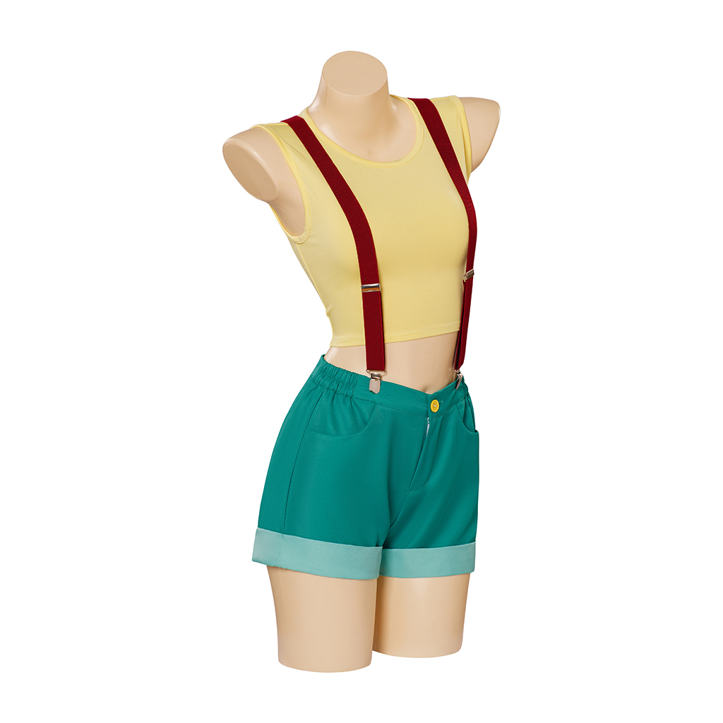 Costume de cosplay Anime Misty, tenue décontractée pour femmes, fête d'Halloween, carnaval, haut jaune et short